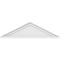 Ekena Millwork Peaked Cap Smooth Architectural Grade PVC Pediment, 34"W x 9-1/2"H x 2"P (Pitch 6/12) PEDPS034X095PKC00 - alternate 6